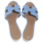 Hermes Oasis Sandals Blue — view 4