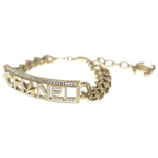 Chanel CC Logo Rhinestone Pharrell Collaboration Bracelet Gold