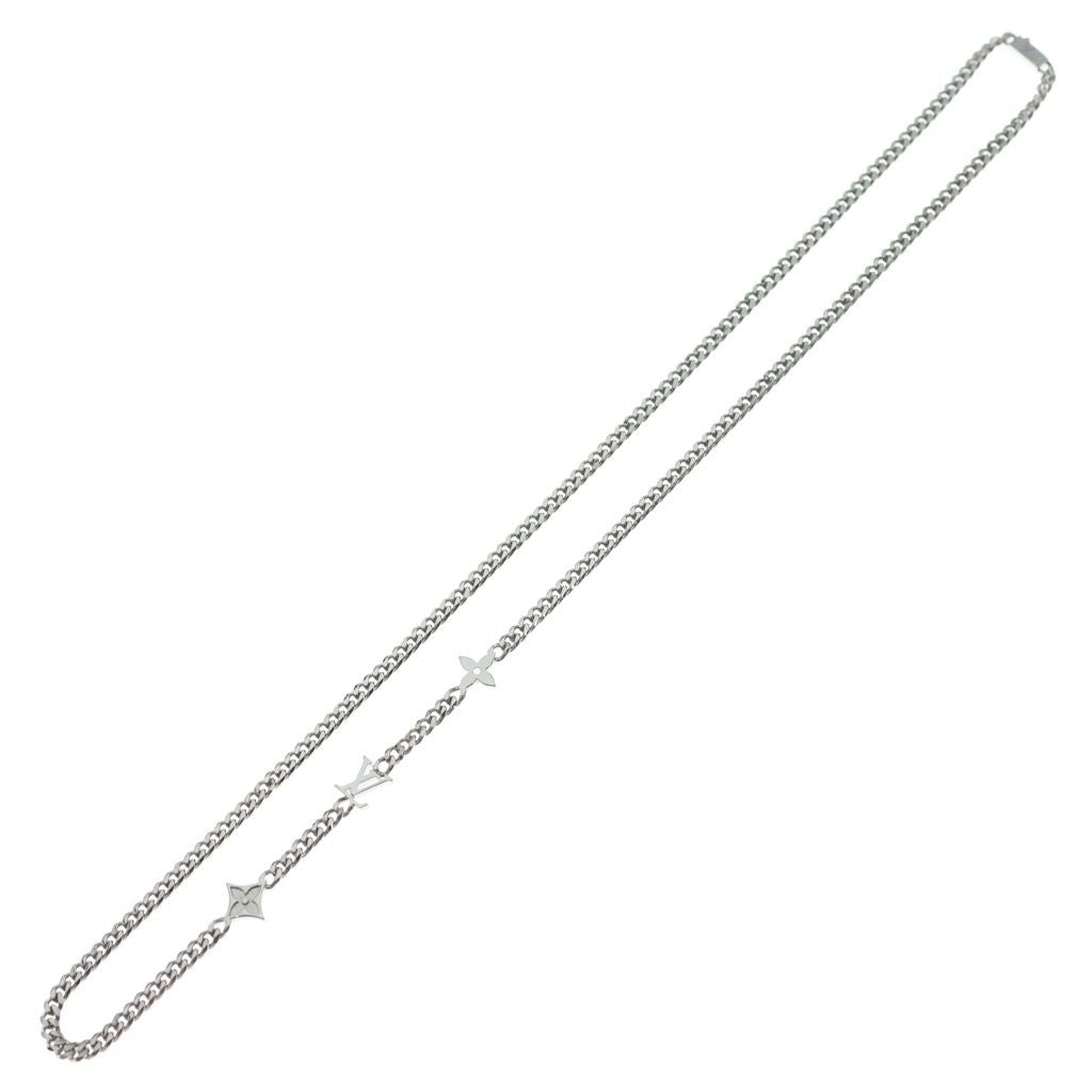 Louis Vuitton Monogram Low Long Chain Necklace Silver — view 2
