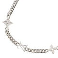 Louis Vuitton Monogram Low Long Chain Necklace Silver
