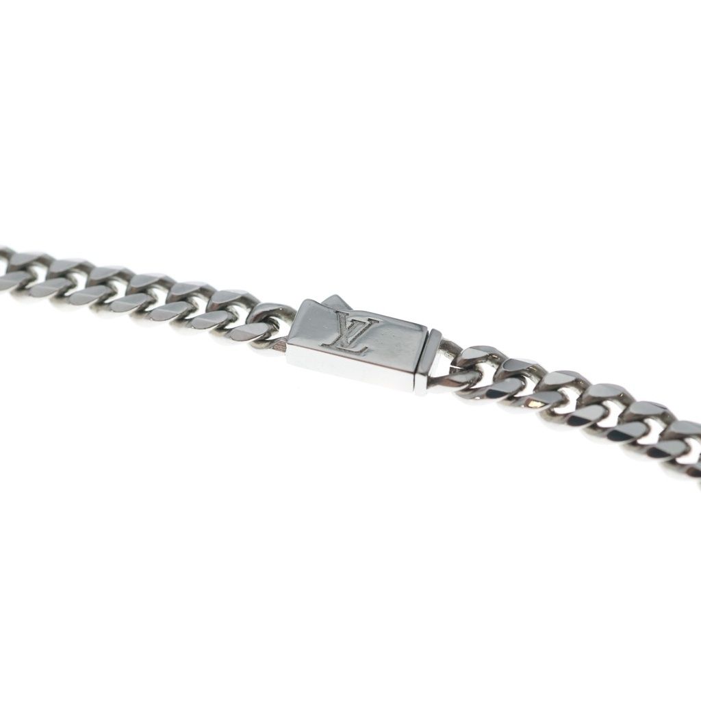 Louis Vuitton Monogram Low Long Chain Necklace Silver — view 4