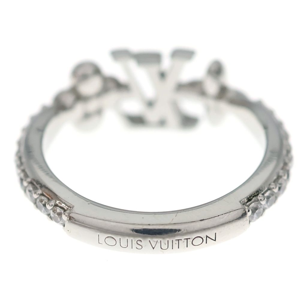 Louis Vuitton LV Iconic Palladium Rhinestone S Ring Silver — view 2