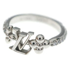 Louis Vuitton LV Iconic Palladium Rhinestone S Ring Silver