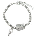 Louis Vuitton Bracelet LV Tag Chain Key Clochette Bangle Silver
