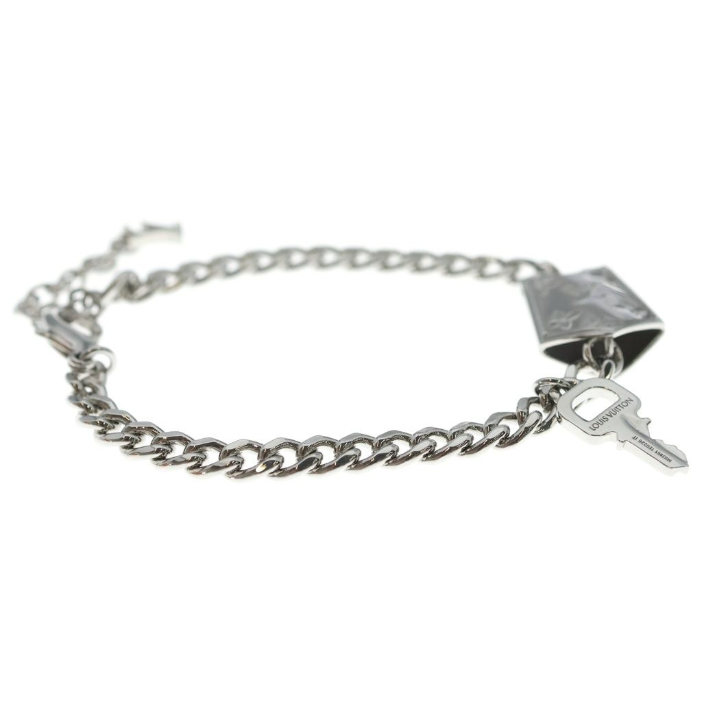 Louis Vuitton Bracelet LV Tag Chain Key Clochette Bangle Silver — view 3