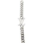 Louis Vuitton Monogram Low LV Initial Chain Necklace Silver — view 3