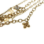 Louis Vuitton Monogram Collier Blue Ming Strass Pendant Chain Gold — view 5