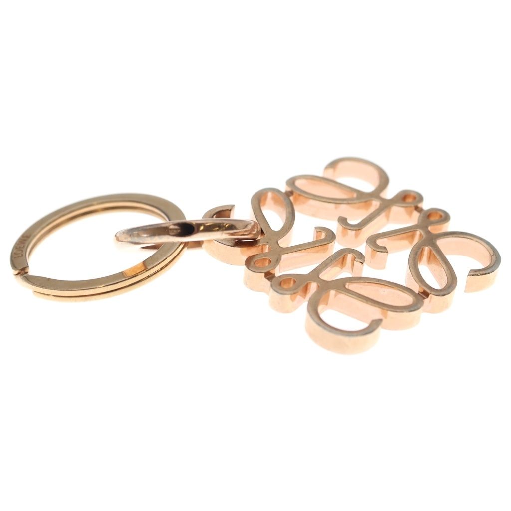 Loewe Anagram Logo Key Ring Key Holder Bag Charm 111.29.203 Rose Gold — view 4