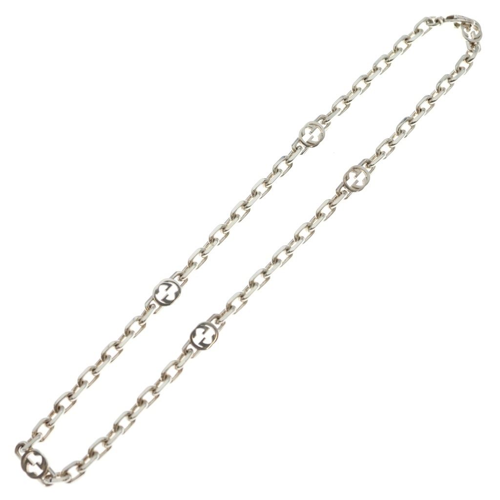 Gucci Interlocking Chain Necklace Silver — view 2