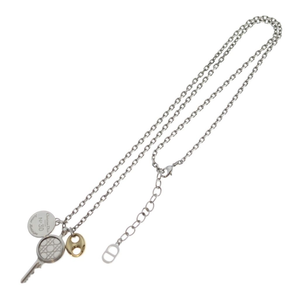 Dior Homme Monte Nue Medallion Pendant Chain Silver Stainless Steel — view 2