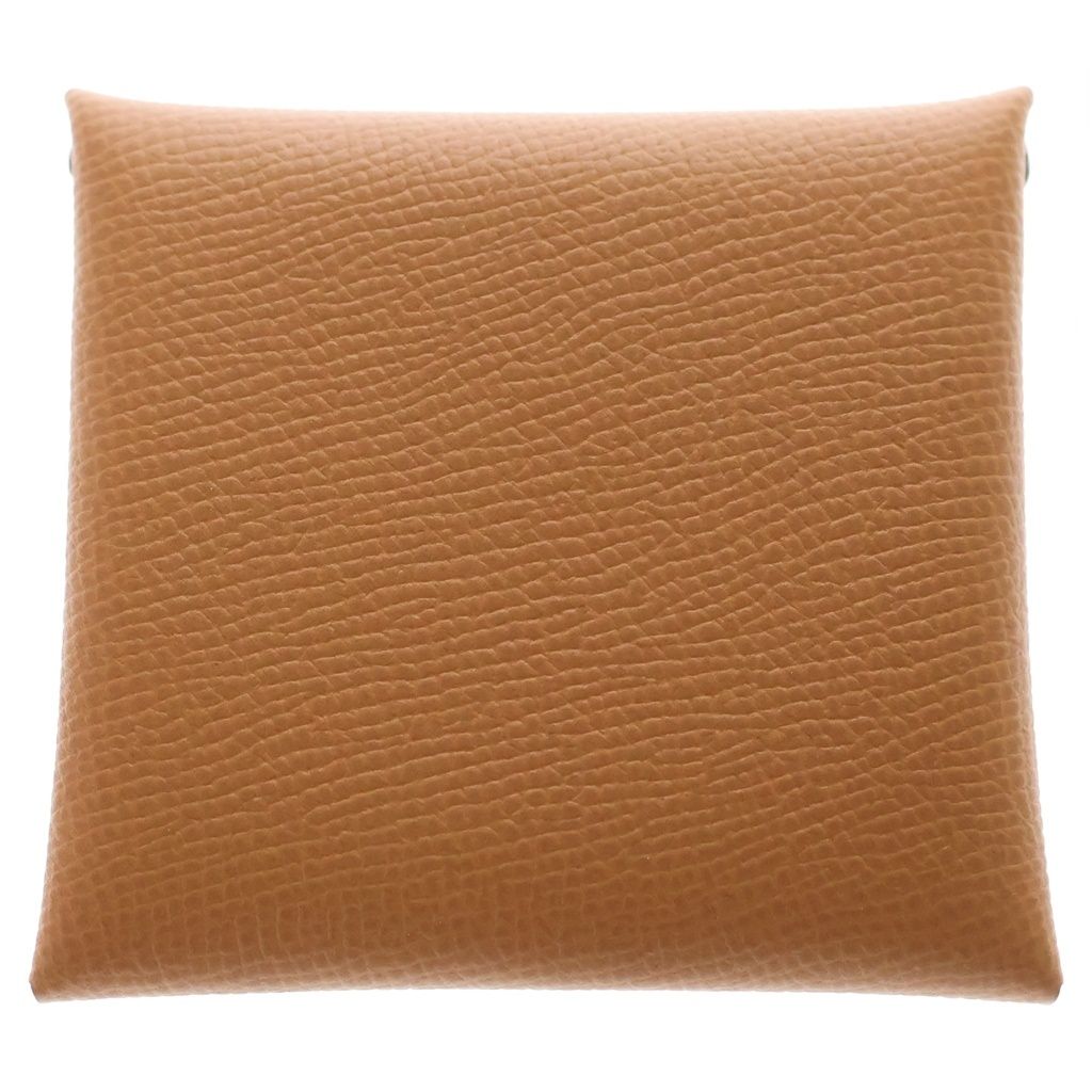 Hermes Bastia Veau Epsom Coin Case Wallet Purse Gold Brown — view 2