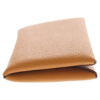 Hermes Calvi Epsom Silver Card Case Business Holder Coin Gold Brown — view 3