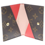 Louis Vuitton Monogram Card Holder Slim Leather Case Business Brown — view 4