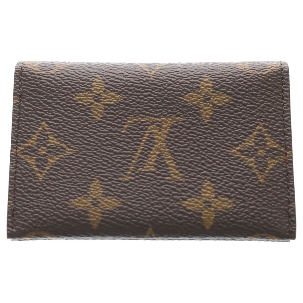 Louis Vuitton Monogram Card Holder Slim Leather Case Business Brown — view 2