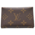 Louis Vuitton Monogram Card Holder Slim Leather Case Business Brown