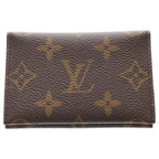 Louis Vuitton Monogram Card Holder Slim Leather Case Business Brown