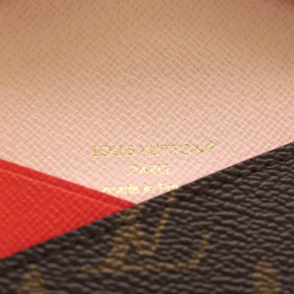 Louis Vuitton Monogram Card Holder Slim Leather Case Business Brown — view 5
