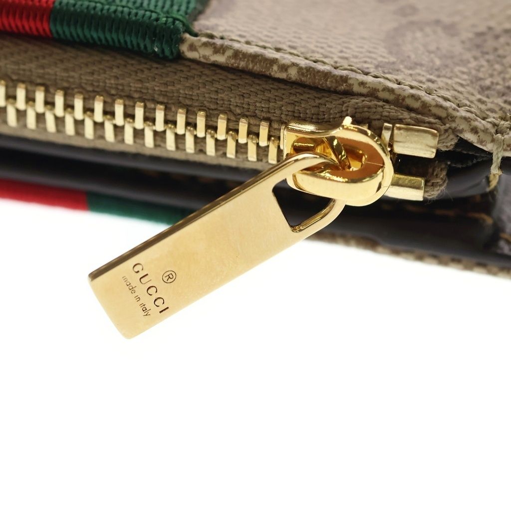 Gucci GG Sherry Line Bifold Wallet Sand & Dark Brown Beige — view 5