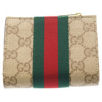 Gucci GG Sherry Line Bifold Wallet Sand & Dark Brown Beige — view 2