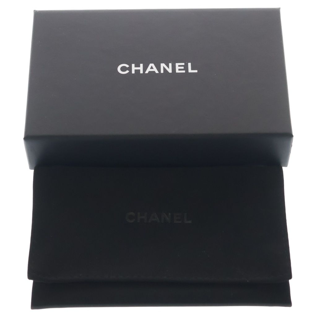 Chanel Quilted Classic CC Logo Caviar Leather Card Case Holder Business Black — view 6