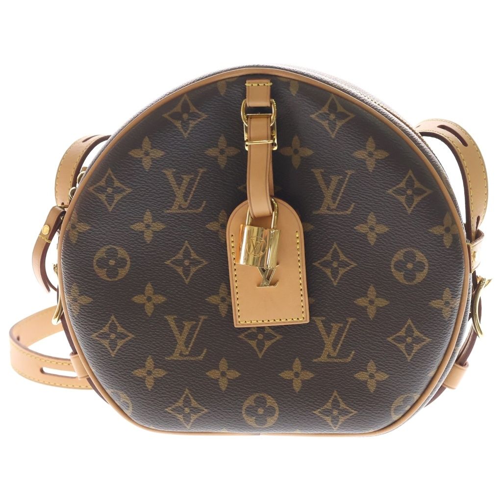 Louis Vuitton Monogram Chapeau Leather Shoulder Bag Brown