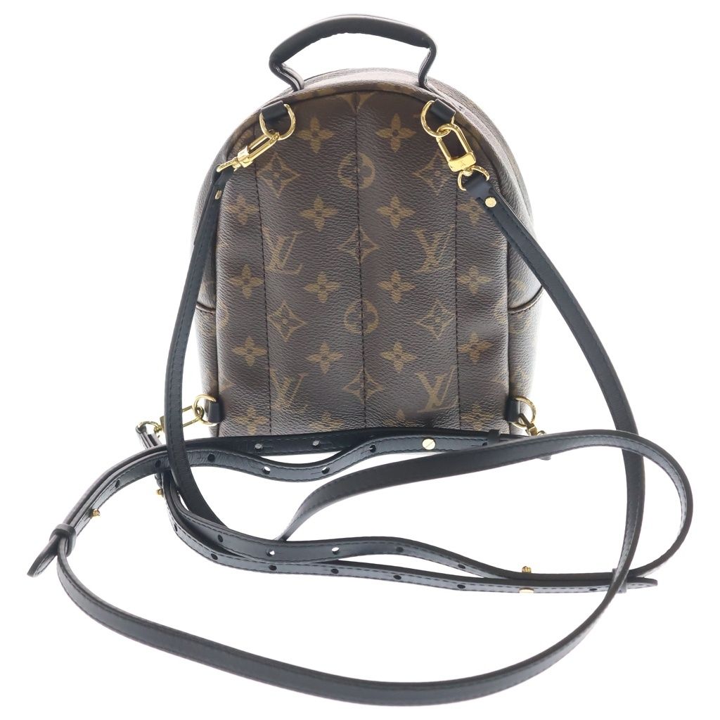 Louis Vuitton Palm Springs Backpack Mini Monogram Leather Brown — view 2