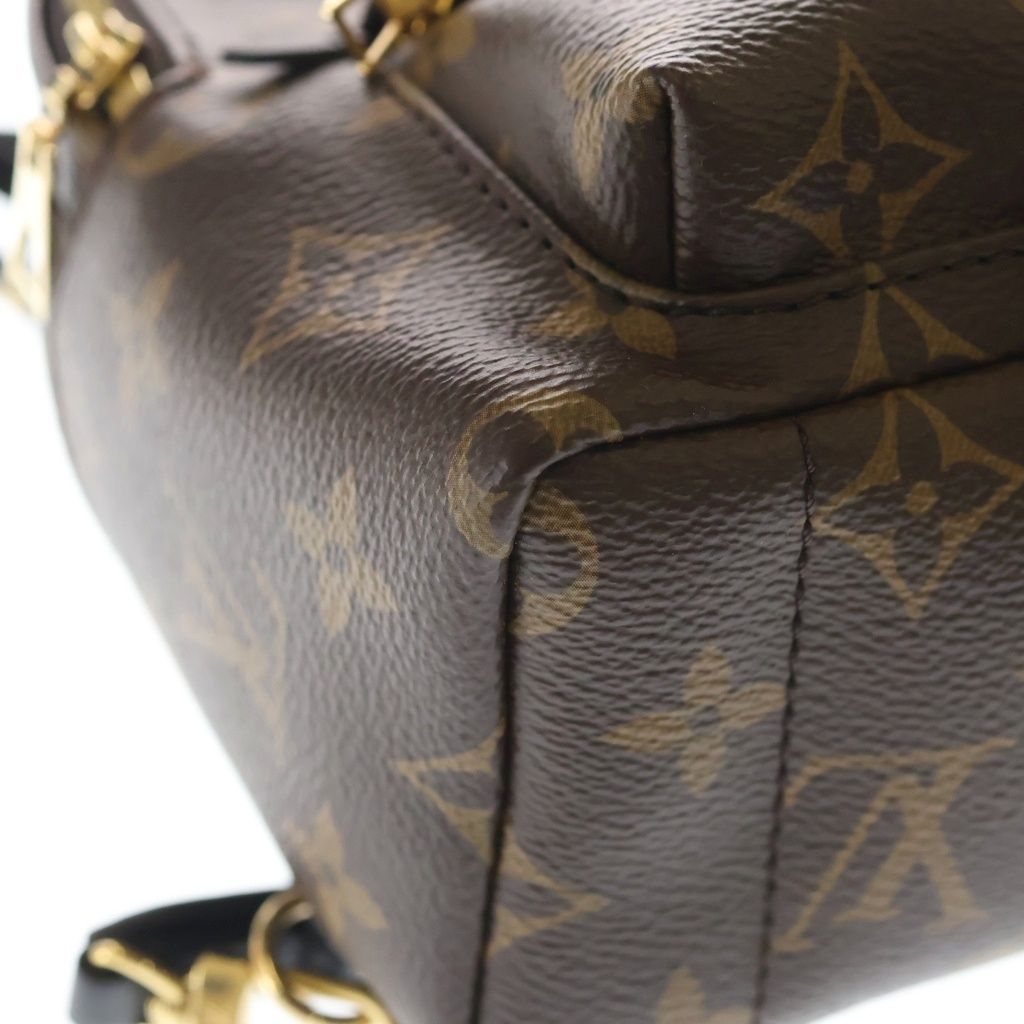 Louis Vuitton Palm Springs Backpack Mini Monogram Leather Brown — view 5