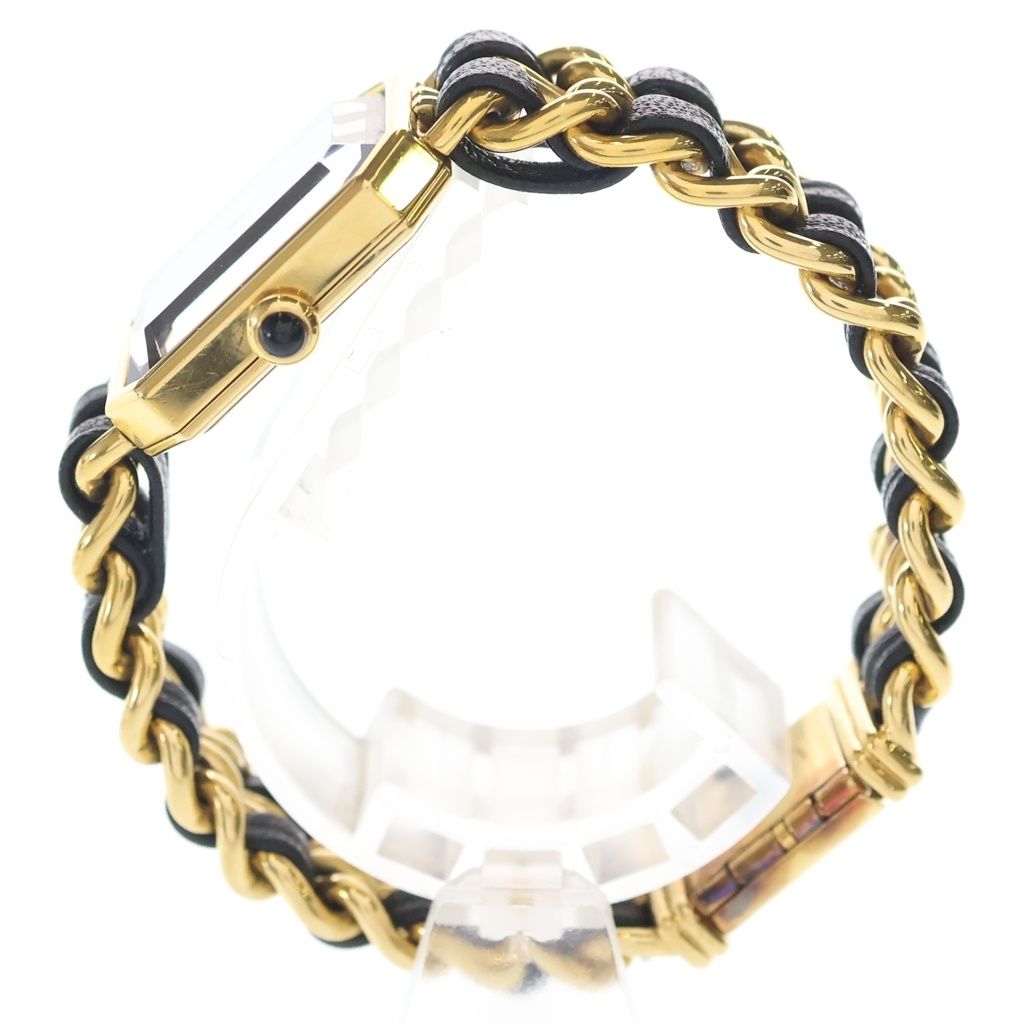 Chanel Premier M Leather Quartz Watch Black Dial Gold — view 3
