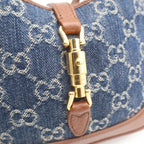 Gucci Jackie Denim Leather 2-Way Mini Shoulder Bag Blue Navy Brown — view 7