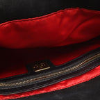 Fendi Mamma Bucket Shoulder Bag Black Suede Gold — view 8