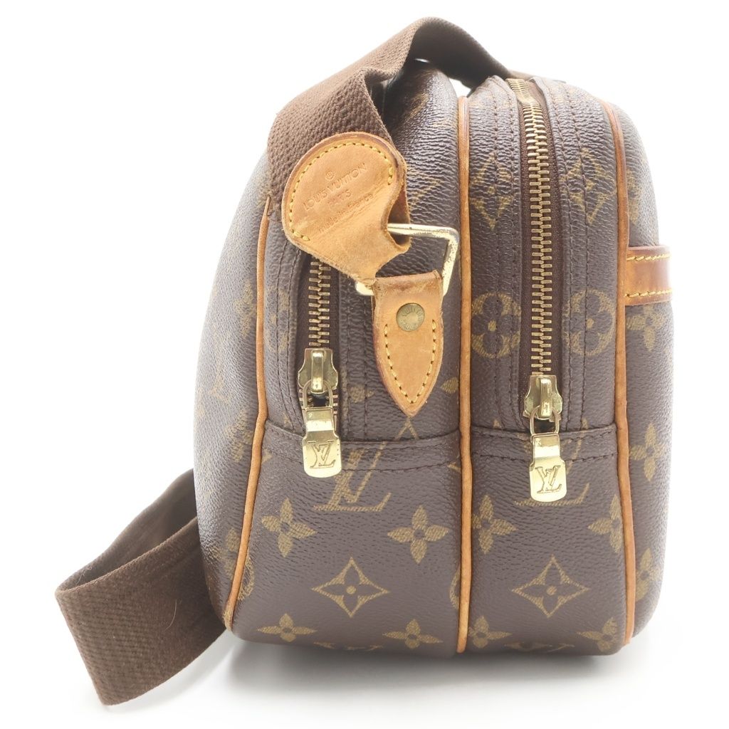 Louis Vuitton Reporter PM Monogram Shoulder Bag Brown — view 3