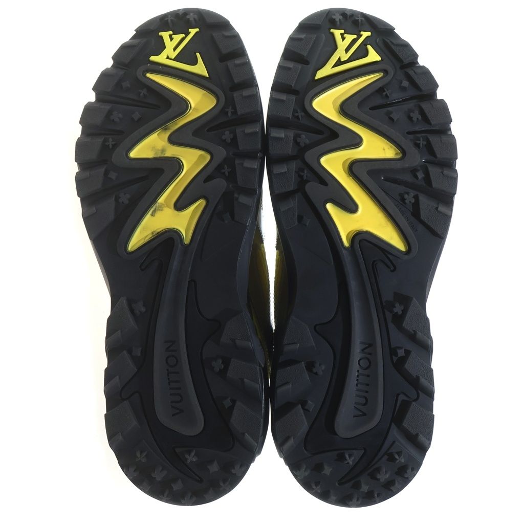 Louis Vuitton Tatic Line Monogram Flower Mesh Sneakers Yellow — view 5