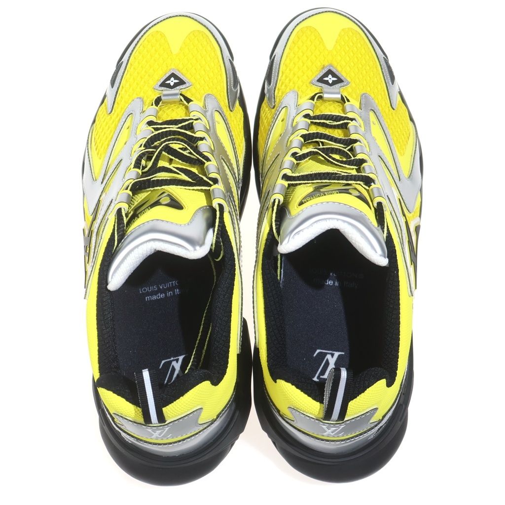 Louis Vuitton Tatic Line Monogram Flower Mesh Sneakers Yellow — view 4