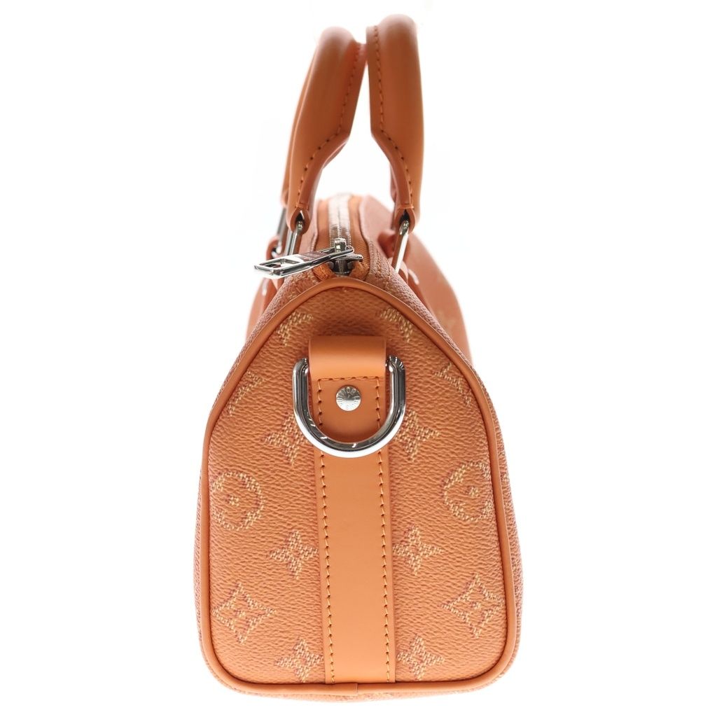Louis Vuitton Keepall 25 Bandouliere Monogram Heritage Leather 2-Way Bag Silver — view 3