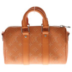 Louis Vuitton Keepall 25 Bandouliere Monogram Heritage Leather 2-Way Bag Silver — view 2