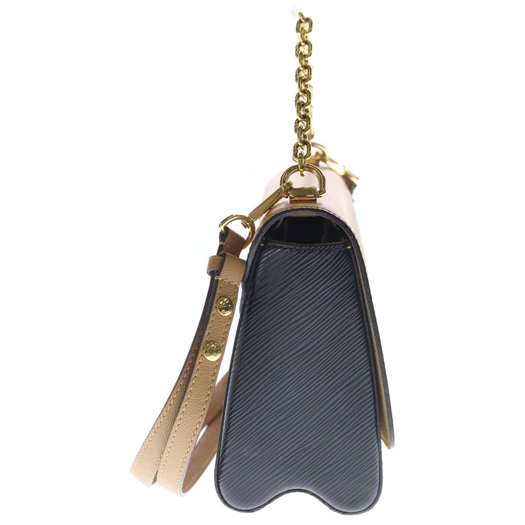Louis Vuitton Epi Twist MM Leather 2-Way Chain Shoulder Bag Gold Beige Black — view 3