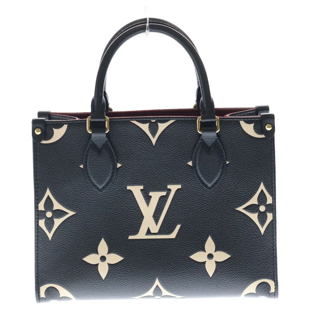 Louis Vuitton Monogram Empreinte On The Go PM Handbag Black Beige — view 2