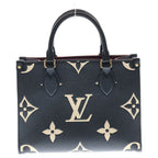 Louis Vuitton Monogram Empreinte On The Go PM Handbag Black Beige — view 2