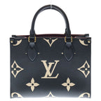 Louis Vuitton Monogram Empreinte On The Go PM Handbag Black Beige