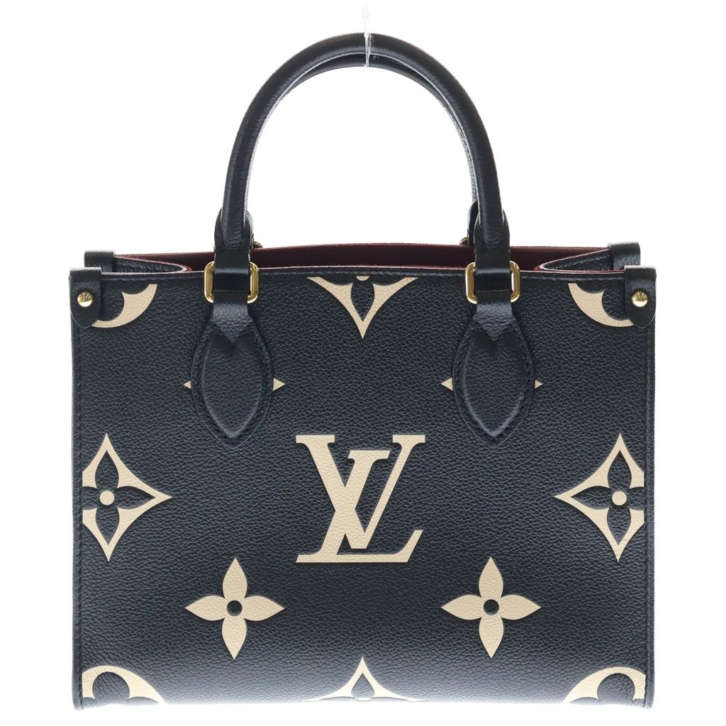 Louis Vuitton Monogram Empreinte On The Go PM Handbag Black Beige
