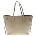 Louis Vuitton Neverfull MM Monogram Empreinte Tote Beige — view 2