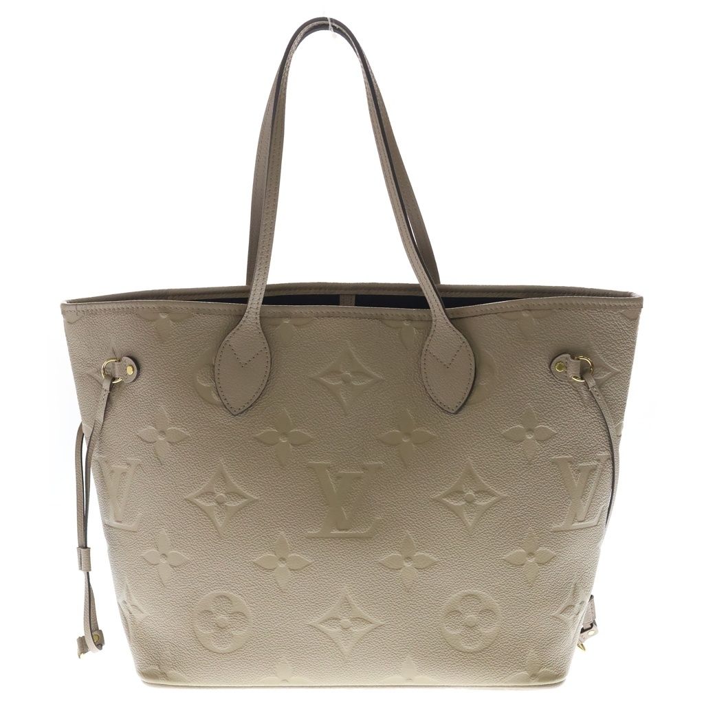 Louis Vuitton Neverfull MM Monogram Empreinte Tote Beige