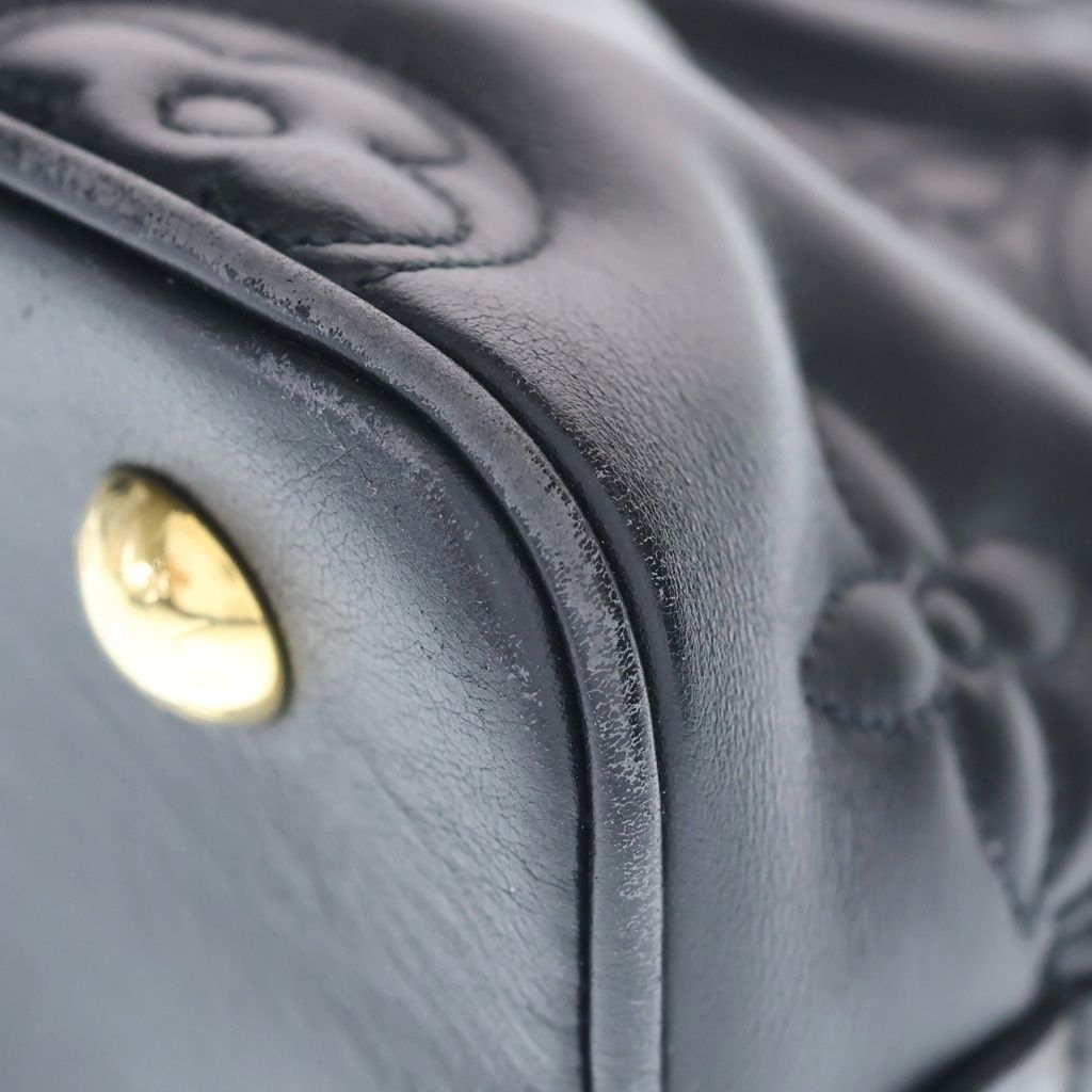 Louis Vuitton Alma Soft BB Bubble Glam Monogram Leather 2-Way Bag Gold Black — view 5