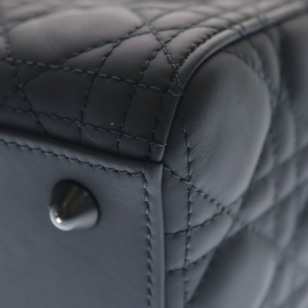 Dior Lady Large Cannage Leather Black Handbag — view 5