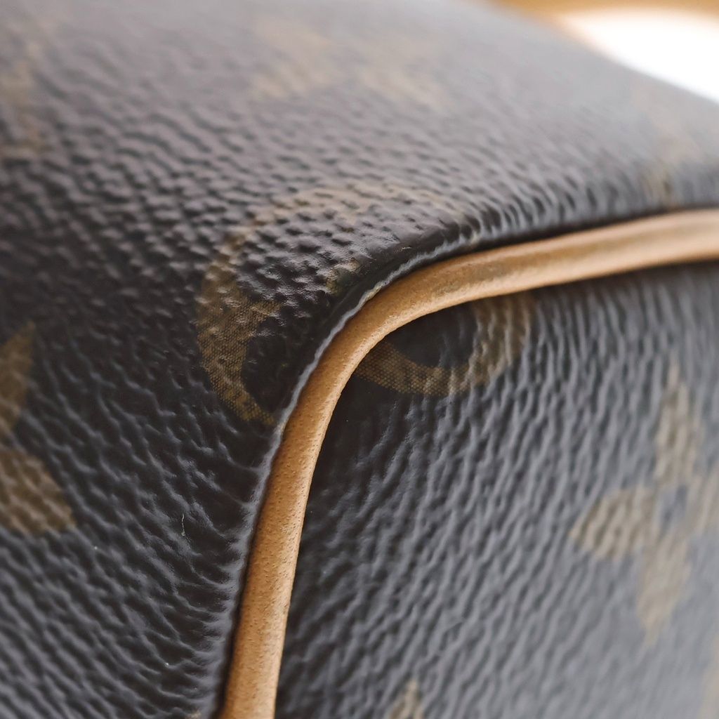 Louis Vuitton Nano Speedy Monogram Leather 2-Way Bag Brown — view 5