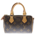 Louis Vuitton Nano Speedy Monogram Leather 2-Way Bag Brown