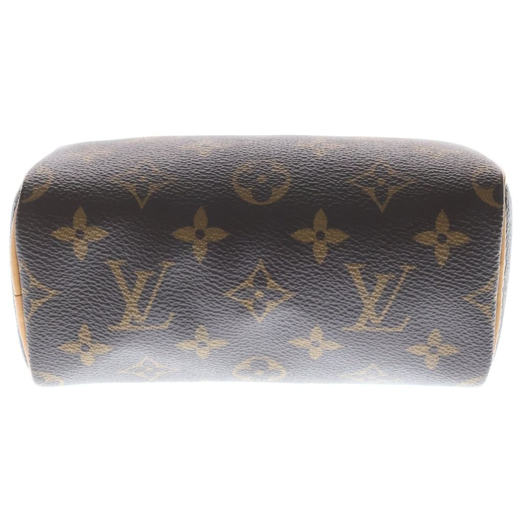 Louis Vuitton Nano Speedy Monogram Leather 2-Way Bag Brown — view 4