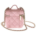 Chanel Quilted Mini Vanity Caviar Leather Gold Back Chain Shoulder Bag — view 2