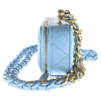 Chanel Quilted Lambskin Gold Mini Chain Shoulder Back Wallet Coin Case Light — view 3