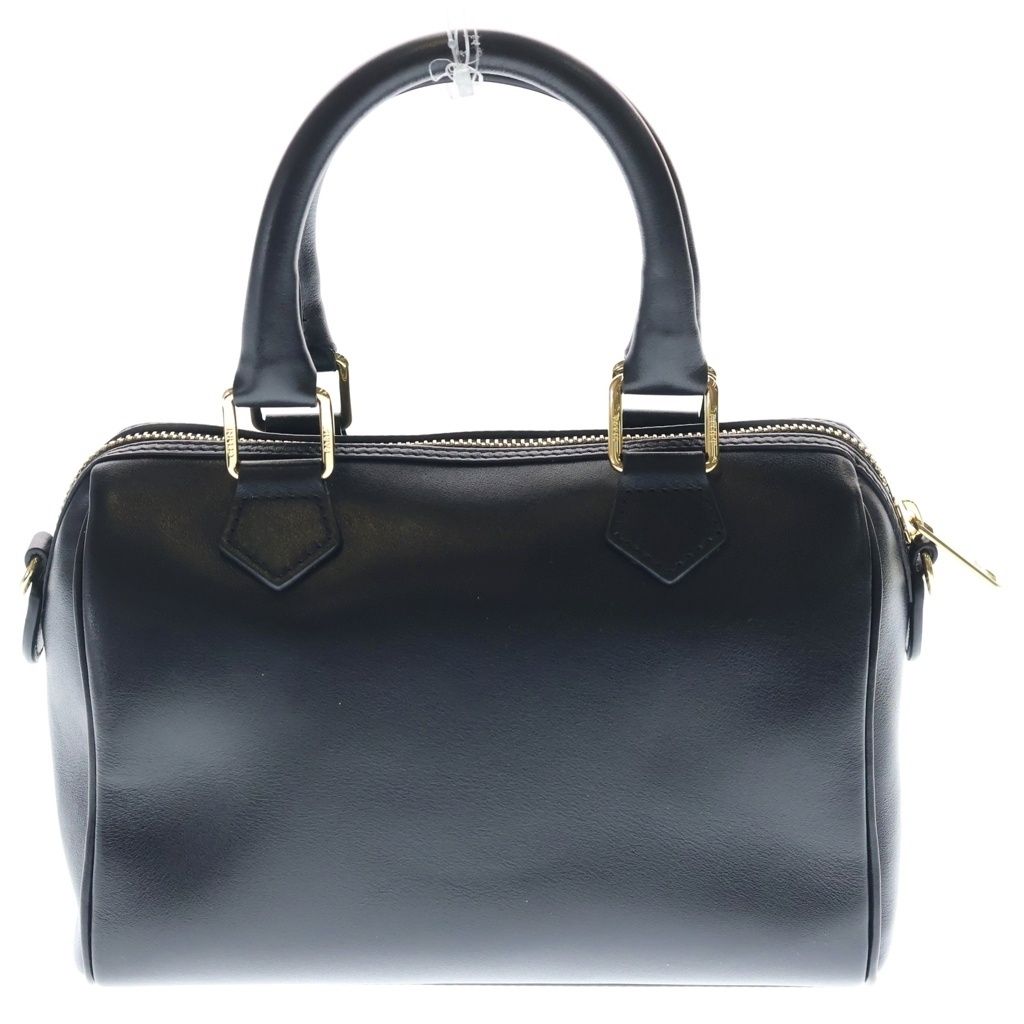 Celine Triomphe Shoulder Bag 2-Way Black Leather Gold — view 2